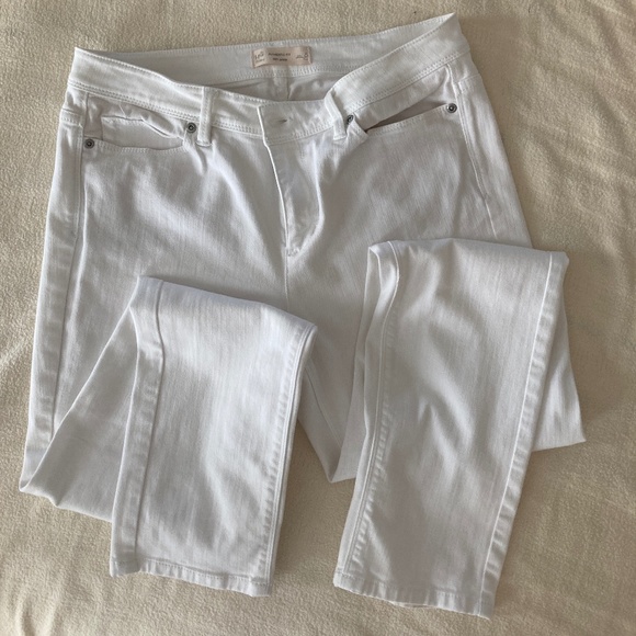 JJill Authentic fit slim leg jeans 8Tall white - Picture 8 of 8